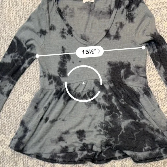 Anthropologie | T.La | Tie Dye V-neck Jill
Babydoll Peplum Top size small - Picture 5 of 6